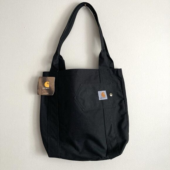 Carhartt Essentials Tote Bag  Durable Water Repellent Black Canvas Minimalist - Picture 1 of 9